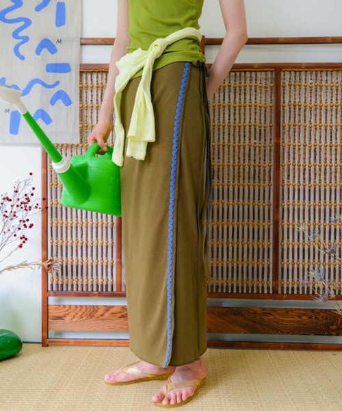 PAMM(パム)の「日々のラップスカート(スカート・レディース・アイボリー系/ミント/グリーン系・フリー)」の15枚目の写真