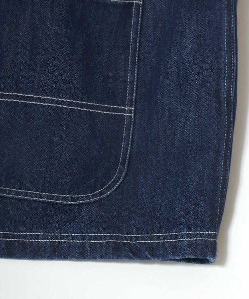 Dickies(ディッキーズ)の「Dickies/ディッキーズ Linned Denim Cover All Jacket/オーバーサイズ デニム 裏ブランケット 襟コーデュロイ カバーオールジャケット/ハンティングジャケット/ワークジャケット/ブルゾン/レディース メンズ(デニムジャケット・メンズ・インディゴブルー・L/M/XL)」の13枚目の写真