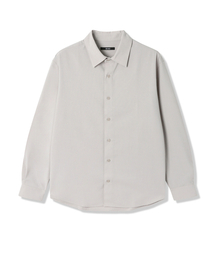 男性ウーブンベーシック長袖シャツ (LT-BEIGE) (HB8LS30)
