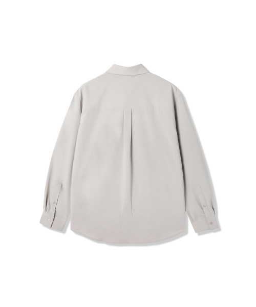 ADHOC(アドホック)の「男性ウーブンベーシック長袖シャツ (LT-BEIGE) (HB8LS30)(シャツ/ブラウス・メンズ・その他・100/110/95/105)」の2枚目の写真