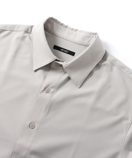 ADHOC(アドホック)の「男性ウーブンベーシック長袖シャツ (LT-BEIGE) (HB8LS30)(シャツ/ブラウス・メンズ・その他・100/110/95/105)」の3枚目の写真
