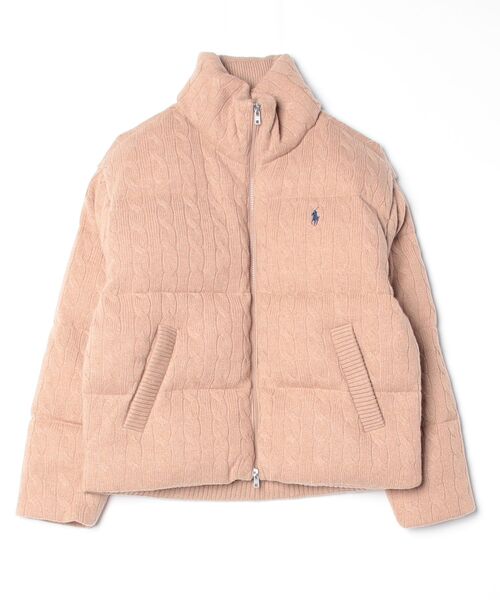 POLO RALPH LAUREN(ポロ ラルフ ローレン)の「ケーブル ウールカシミヤ パッファー ジャケット(ブルゾン・レディース・ブラウン系5・L/XXS/XS/S/M)」の6枚目の写真