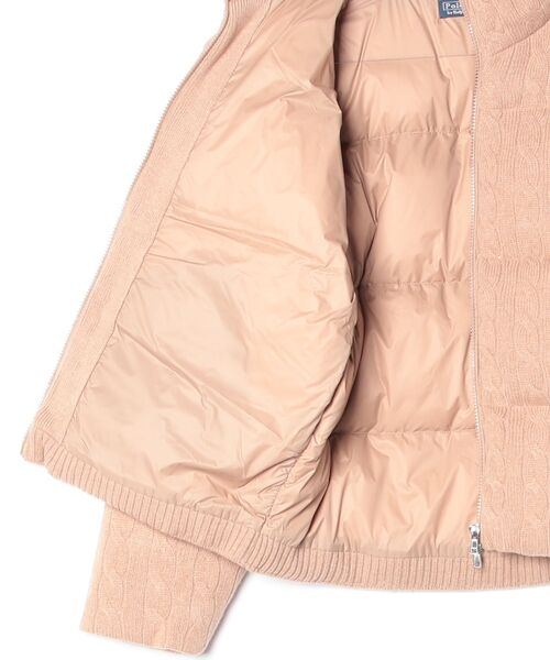 POLO RALPH LAUREN(ポロ ラルフ ローレン)の「ケーブル ウールカシミヤ パッファー ジャケット(ブルゾン・レディース・ブラウン系5・L/XXS/XS/S/M)」の8枚目の写真