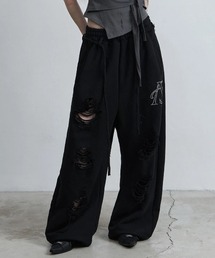 ◇ASYOUARE◇ブランド直輸入正規品/ベルト付きダメージスウェットパンツ Belted Distressed Sweatpants