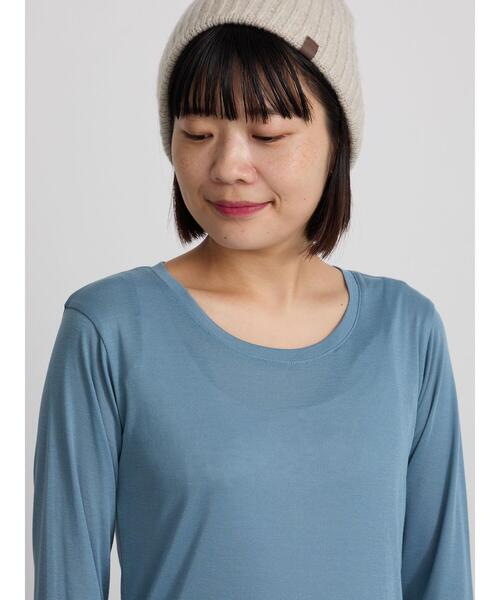 Samansa Mos2(サマンサ モスモス)の「袖レース切り替えシアーカットソー(Tシャツ/カットソー・レディース・ブラック/ブルー/ブラウン/キナリ・F)」の17枚目の写真
