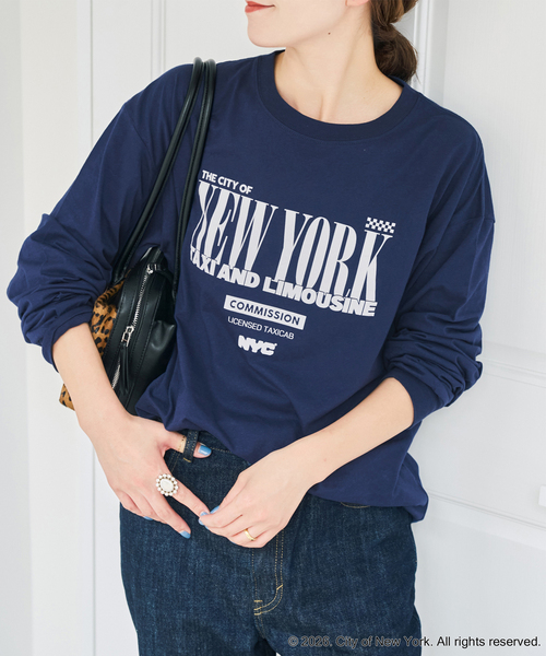 Spick & Span(スピックアンドスパン)の「《別注》GOOD ROCK SPEED NYC SHEER L/S TEE(Tシャツ/カットソー・レディース・ブラウン/ホワイト/ネイビー・FREE)」の3枚目の写真