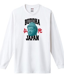 NIPOP(ニポップ) 長袖Tシャツ 仏陀 イラスト 和 プリント インバウンド お土産 ロンT トップス メンズ ユニセックス