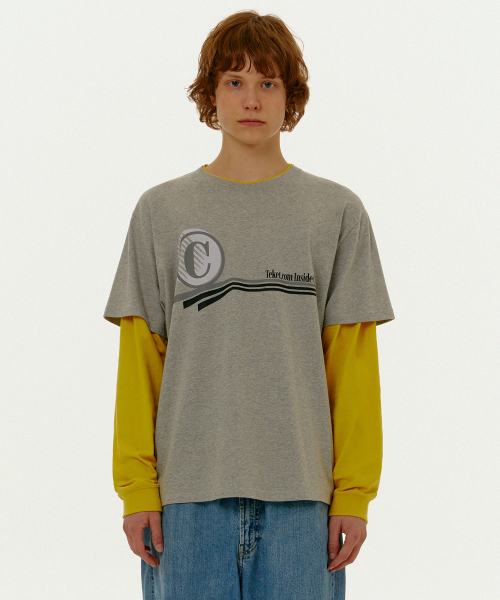 TEKET(テケット)の「Circle Layered L/S Tee Melange Gray(Tシャツ/カットソー・メンズ・その他・SMALL/MEDIUM/LARGE)」の1枚目の写真