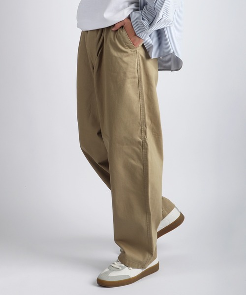 WESTSEA(ウエストシー)の「Hanes / ヘインズ ワイドフィット コットンツイル チノパンツ ワイドパンツ(チノパンツ・メンズ・カーキ/ベージュ/ブラック・LL/L/M)」の22枚目の写真