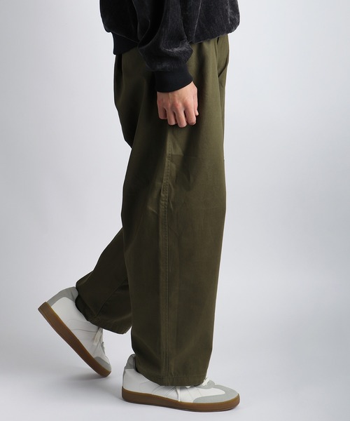 WESTSEA(ウエストシー)の「Hanes / ヘインズ ワイドフィット コットンツイル チノパンツ ワイドパンツ(チノパンツ・メンズ・カーキ/ベージュ/ブラック・LL/L/M)」の11枚目の写真