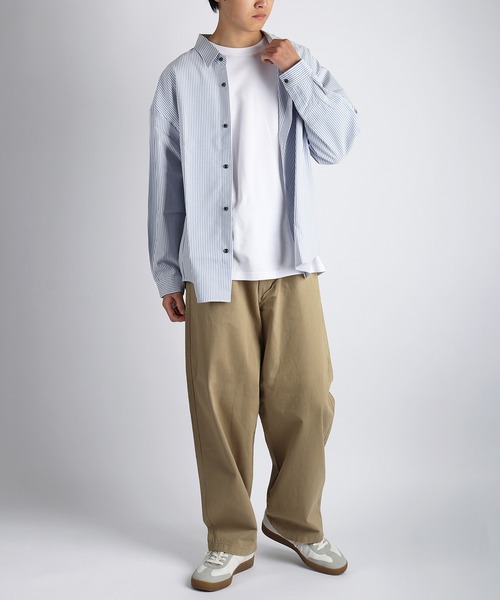 WESTSEA(ウエストシー)の「Hanes / ヘインズ ワイドフィット コットンツイル チノパンツ ワイドパンツ(チノパンツ・メンズ・カーキ/ベージュ/ブラック・LL/L/M)」の5枚目の写真