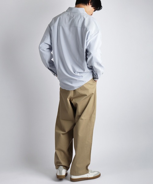 WESTSEA(ウエストシー)の「Hanes / ヘインズ ワイドフィット コットンツイル チノパンツ ワイドパンツ(チノパンツ・メンズ・カーキ/ベージュ/ブラック・LL/L/M)」の6枚目の写真
