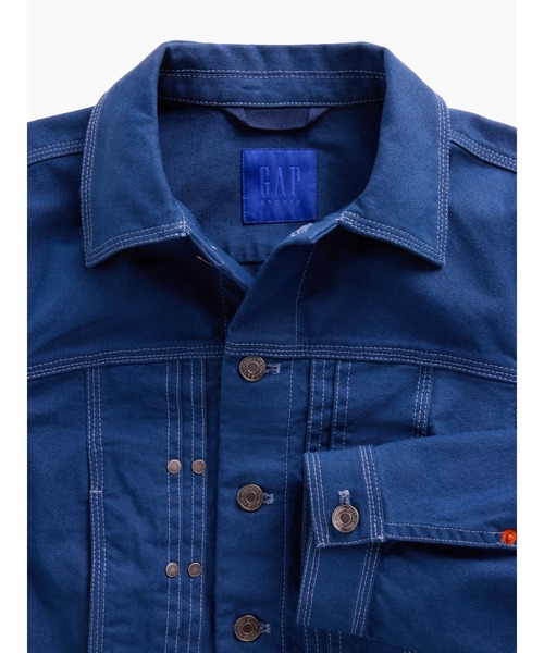 GAP(ギャップ)の「GapStudio クロップド キャンバスジャケット(デニムジャケット・レディース・ブルー・L/S/XS/M/XXS)」の7枚目の写真