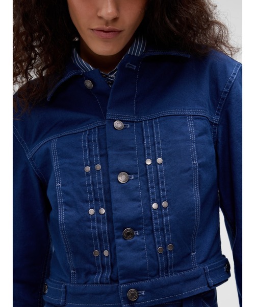 GAP(ギャップ)の「GapStudio クロップド キャンバスジャケット(デニムジャケット・レディース・ブルー・L/S/XS/M/XXS)」の5枚目の写真