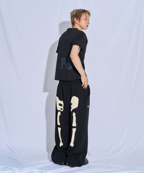 PITCHBLACK(ピッチブラック)の「スケルトンプリントスウェットパンツ(ブラック)(スウェットパンツ・メンズ・その他・SMALL/MEDIUM/LARGE/X-LARGE)」の6枚目の写真