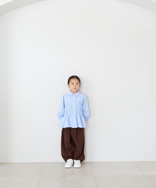 LOWRYS FARM(ローリーズファーム)の「コタットシャーリングシャツ 1063354(シャツ/ブラウス・キッズ・ゴールド/ライトブルー/グリーン系その他・130cm/120cm/140cm/110cm/150cm)」の21枚目の写真