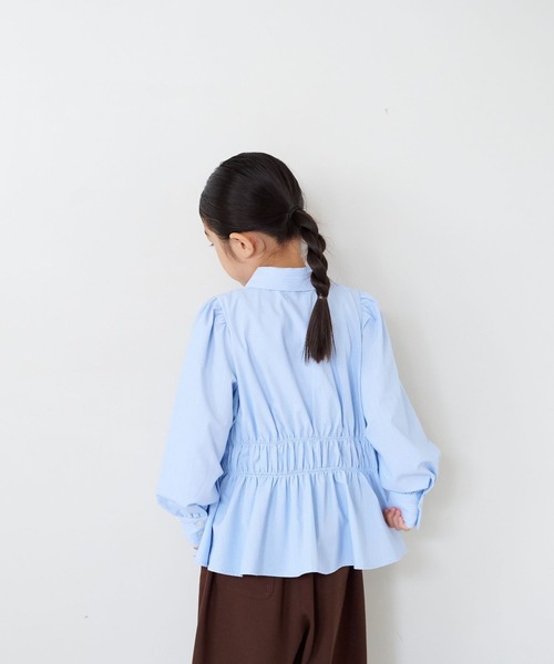LOWRYS FARM(ローリーズファーム)の「コタットシャーリングシャツ 1063354(シャツ/ブラウス・キッズ・ゴールド/ライトブルー/グリーン系その他・130cm/120cm/140cm/110cm/150cm)」の7枚目の写真