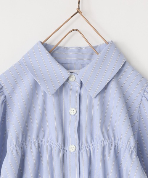 LOWRYS FARM(ローリーズファーム)の「コタットシャーリングシャツ 1063354(シャツ/ブラウス・キッズ・ゴールド/ライトブルー/グリーン系その他・130cm/120cm/140cm/110cm/150cm)」の12枚目の写真