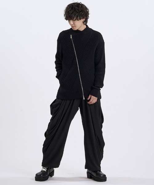NO ID.(ノーアイディ)の「mn3309- ハイネックライダースニットZIP-CD ジップカーディガン(459010-598K)(カーディガン/ボレロ・メンズ・グレー/ブラック/ブラック×グレー・ONE SIZE)」の22枚目の写真