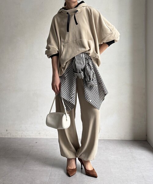 DouDou(ドゥドゥ)の「【WEB限定】フリースパンツ(その他パンツ・レディース・ホワイト系その他/グレイッシュベージュ・FREE)」の6枚目の写真