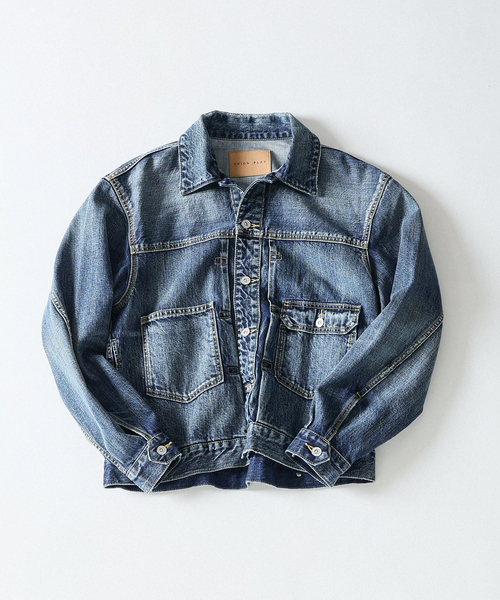 B.C STOCK(ベーセーストック)の「DENIM TRUCKER JKT(デニムジャケット・メンズ・ブラック/ブルー系その他・LARGE/MEDIUM)」の2枚目の写真