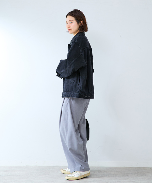 B.C STOCK(ベーセーストック)の「DENIM TRUCKER JKT(デニムジャケット・メンズ・ブラック/ブルー系その他・LARGE/MEDIUM)」の4枚目の写真