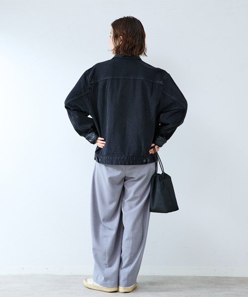 B.C STOCK(ベーセーストック)の「DENIM TRUCKER JKT(デニムジャケット・メンズ・ブラック/ブルー系その他・LARGE/MEDIUM)」の5枚目の写真