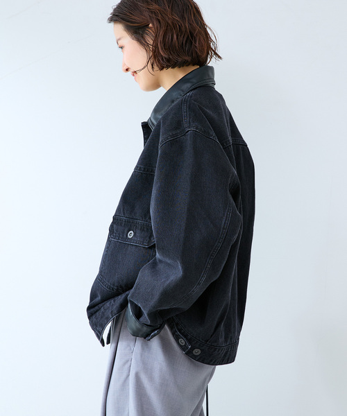 B.C STOCK(ベーセーストック)の「DENIM TRUCKER JKT(デニムジャケット・メンズ・ブラック/ブルー系その他・LARGE/MEDIUM)」の7枚目の写真