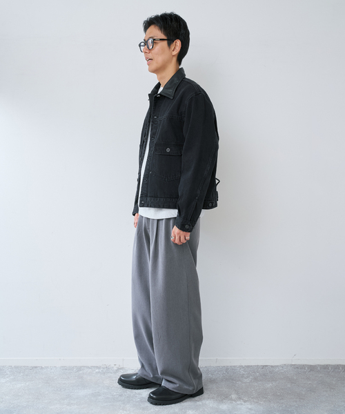 B.C STOCK(ベーセーストック)の「DENIM TRUCKER JKT(デニムジャケット・メンズ・ブラック/ブルー系その他・LARGE/MEDIUM)」の11枚目の写真