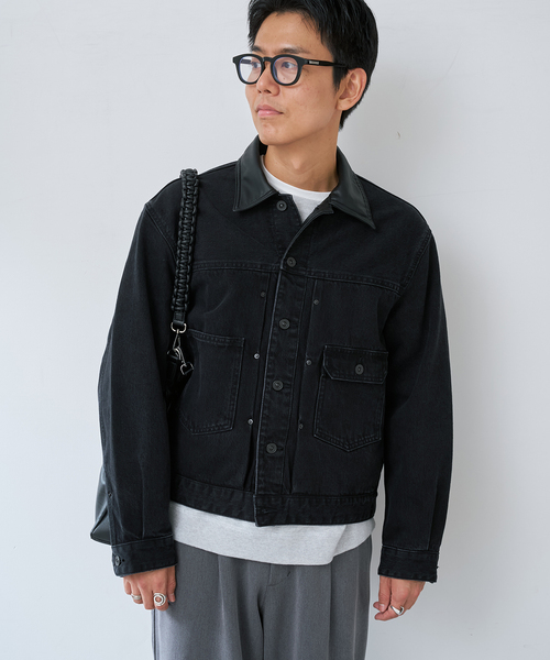 B.C STOCK(ベーセーストック)の「DENIM TRUCKER JKT(デニムジャケット・メンズ・ブラック/ブルー系その他・LARGE/MEDIUM)」の13枚目の写真