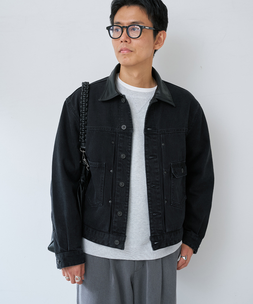 B.C STOCK(ベーセーストック)の「DENIM TRUCKER JKT(デニムジャケット・メンズ・ブラック/ブルー系その他・LARGE/MEDIUM)」の14枚目の写真