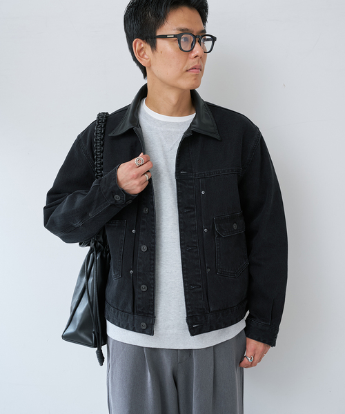 B.C STOCK(ベーセーストック)の「DENIM TRUCKER JKT(デニムジャケット・メンズ・ブラック/ブルー系その他・LARGE/MEDIUM)」の16枚目の写真