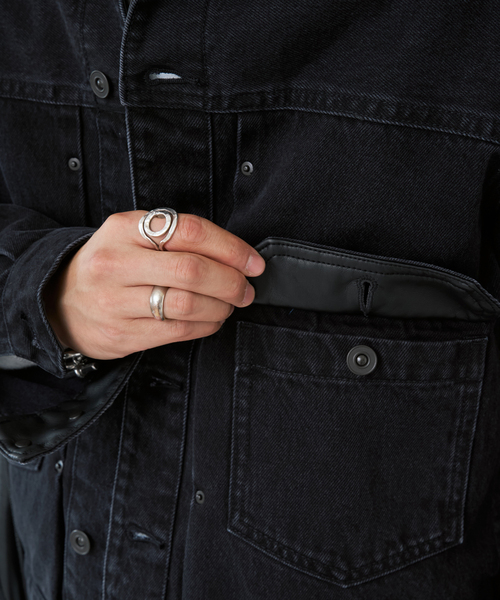 B.C STOCK(ベーセーストック)の「DENIM TRUCKER JKT(デニムジャケット・メンズ・ブラック/ブルー系その他・LARGE/MEDIUM)」の18枚目の写真