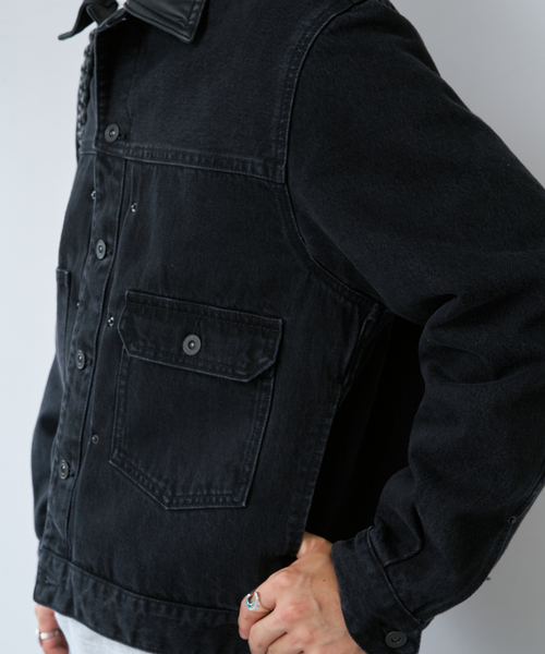 B.C STOCK(ベーセーストック)の「DENIM TRUCKER JKT(デニムジャケット・メンズ・ブラック/ブルー系その他・LARGE/MEDIUM)」の19枚目の写真