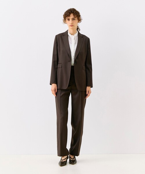 TOMORROWLAND collection(トゥモローランドコレクション)の「365 TWILL 1Bテーラードジャケット(テーラードジャケット・レディース・ブラウン・38/36)」の2枚目の写真