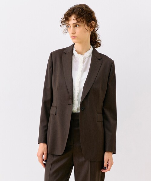 TOMORROWLAND collection(トゥモローランドコレクション)の「365 TWILL 1Bテーラードジャケット(テーラードジャケット・レディース・ブラウン・38/36)」の3枚目の写真
