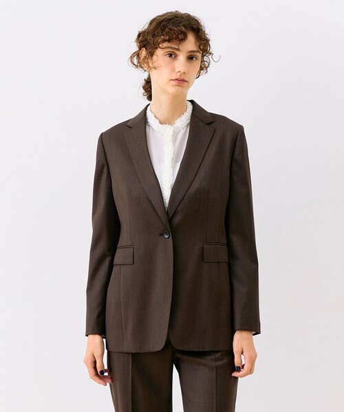 TOMORROWLAND collection(トゥモローランドコレクション)の「365 TWILL 1Bテーラードジャケット(テーラードジャケット・レディース・ブラウン・38/36)」の4枚目の写真
