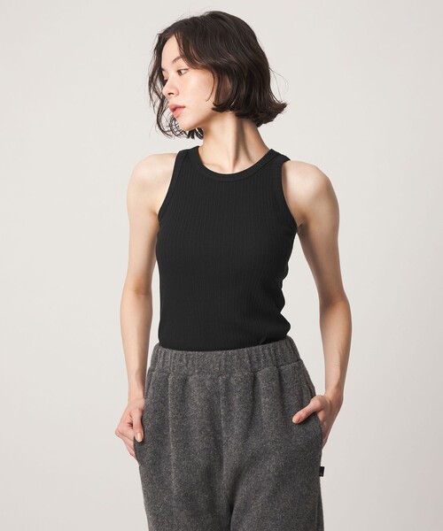 john masters UNITED ARROWS（ジョンマスターユナイテッドアローズ）の「＜john masters UNITED ARROWS＞ファブリックコスメ モイスチャーリブタンクトップ（タンクトップ・レディース・ブラウン/ホワイト/ブラック・FREE）」の3枚目の写真