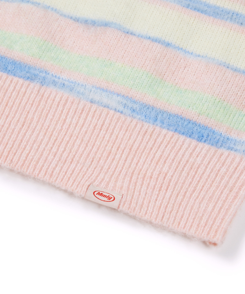 MMLG(エムエムエルジー)の「PALETTE STRIPE KNIT (PINK)(ニット/セーター・レディース・その他・SMALL/MEDIUM/LARGE/X-LARGE)」の5枚目の写真