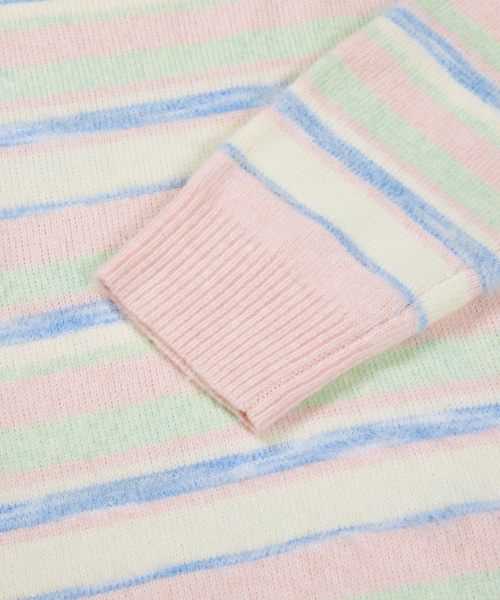 MMLG(エムエムエルジー)の「PALETTE STRIPE KNIT (PINK)(ニット/セーター・レディース・その他・SMALL/MEDIUM/LARGE/X-LARGE)」の6枚目の写真