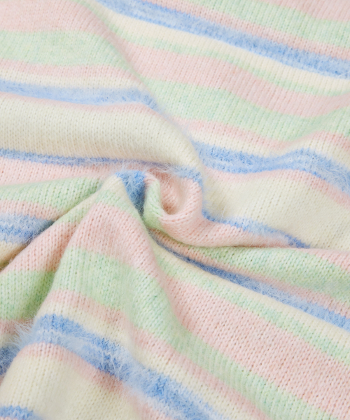 MMLG(エムエムエルジー)の「PALETTE STRIPE KNIT (PINK)(ニット/セーター・レディース・その他・SMALL/MEDIUM/LARGE/X-LARGE)」の7枚目の写真