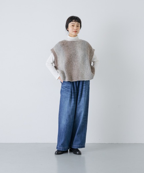 かぐれ(カグレ)の「グラデーションニットベスト(ニット/セーター・レディース・チャコールグレー/ベージュ系その他・FREE)」の15枚目の写真