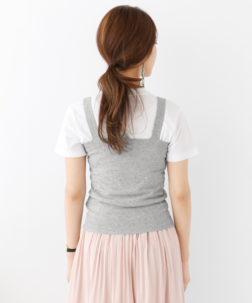 URBAN RESEARCH DOORS（アーバンリサーチドアーズ）の「ハイツイストコットンニットキャミソール∴（ニット/セーター・レディース・オフホワイト/グレー/ネイビー・ONE SIZE）」の12枚目の写真