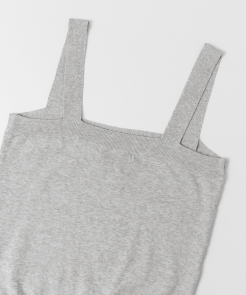 URBAN RESEARCH DOORS（アーバンリサーチドアーズ）の「ハイツイストコットンニットキャミソール∴（ニット/セーター・レディース・オフホワイト/グレー/ネイビー・ONE SIZE）」の6枚目の写真