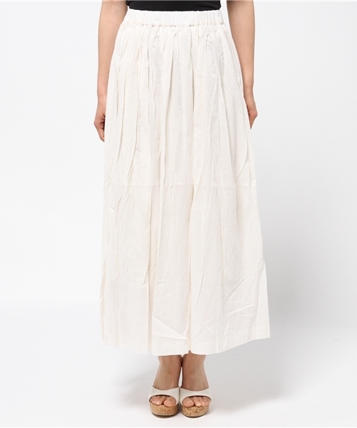 RAY CASSIN（レイカズン）の「綿レーヨンマキシスカート（スカート・レディース・カーキ/ネイビー/キナリ・FREE）」の4枚目の写真