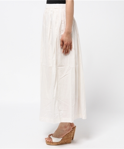 RAY CASSIN（レイカズン）の「綿レーヨンマキシスカート（スカート・レディース・カーキ/ネイビー/キナリ・FREE）」の5枚目の写真