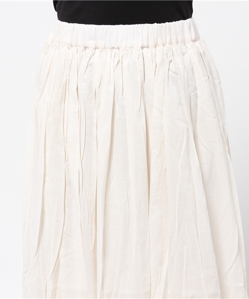 RAY CASSIN（レイカズン）の「綿レーヨンマキシスカート（スカート・レディース・カーキ/ネイビー/キナリ・FREE）」の7枚目の写真