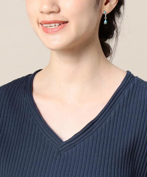 BEAUTY&YOUTH UNITED ARROWS（ビューティーアンドユースユナイテッドアローズ）の「BY トタンテレコ Vネックフレンチスリーブ◆（Tシャツ/カットソー・レディース・ホワイト/ベージュ/ネイビー・FREE）」の8枚目の写真