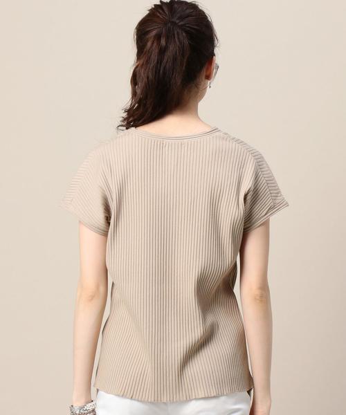 BEAUTY&YOUTH UNITED ARROWS（ビューティーアンドユースユナイテッドアローズ）の「BY トタンテレコ Vネックフレンチスリーブ◆（Tシャツ/カットソー・レディース・ホワイト/ベージュ/ネイビー・FREE）」の15枚目の写真