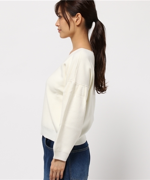 amelier MAJESTIC LEGON（アメリエルマジェスティックレゴン）の「【雑誌掲載】袖ボリュームプルオーバー（ニット/セーター・レディース・ピンクベージュ/オフホワイト/モカ/キャメル/ライトグレー/サックスブルー/ブラック/ライトピンク/アイボリー・FREE）」の11枚目の写真